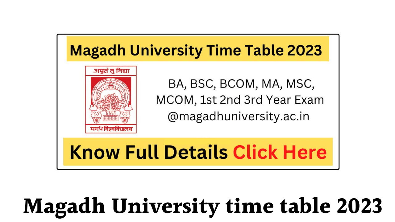 Magadh University time table 2024 BA BSc m a MSc